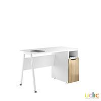 Uclic Aspire Desk with CPU Cupboard Reflections Light Olive