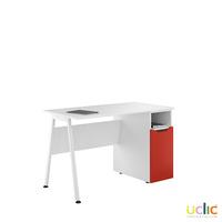 Uclic Aspire Desk with CPU Cupboard Kaleidoscope Red