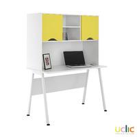 Uclic Aspire Desk with Upper Storage 1200mm Kaleidoscope Yellow