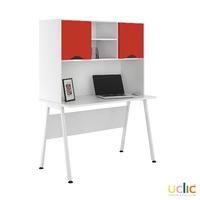 Uclic Aspire Desk with Upper Storage 1200mm Kaleidoscope Red