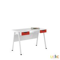 Uclic Aspire Desk with 2 Drawers Kaleidoscope Red