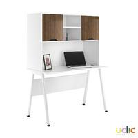 Uclic Aspire Desk with Upper Storage 1200mm Reflections Dark Olive