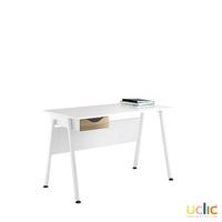 Uclic Aspire Desk with Drawer 1200mm Reflections Light Olive