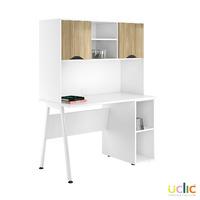 uclic aspire desk with cpu holder and upper storage reflections light  ...