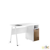 uclic aspire desk with cpu cupboard reflections dark olive