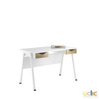 Uclic Aspire Desk with 2 Drawers Reflections Light Olive