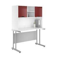 uclic create desk with upper storage 800mm sylvan beech