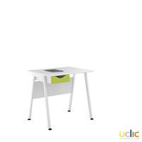 Uclic Aspire Desk with Drawer 800mm Kaleidoscope Green