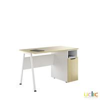 Uclic Aspire Desk with CPU Cupboard Sylvan Maple