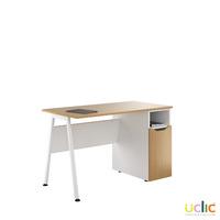 Uclic Aspire Desk with CPU Cupboard Sylvan Beech