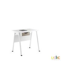 Uclic Aspire Desk with Drawer 800mm Reflections Stone Grey