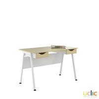 uclic aspire desk with 2 drawers sylvan maple