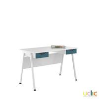 Uclic Aspire Desk with 2 Drawers Kaleidoscope Blue