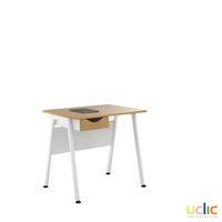 uclic aspire desk with drawer 800mm sylvan beech