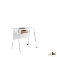 Uclic Aspire Desk with Drawer 800mm Reflections Light Olive