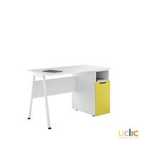 uclic aspire desk with cpu cupboard kaleidoscope yellow