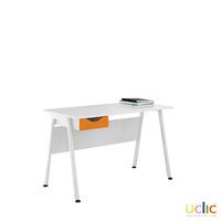 Uclic Aspire Desk with Drawer 1200mm Kaleidoscope Orange