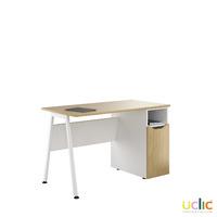 Uclic Aspire Desk with CPU Cupboard Sylvan Oak