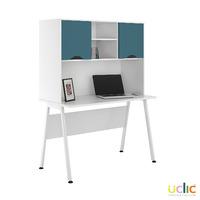 Uclic Aspire Desk with Upper Storage 1200mm Kaleidoscope Blue