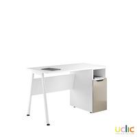 Uclic Aspire Desk with CPU Cupboard Reflections Stone Grey