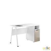 uclic aspire desk with cpu cupboard reflections stone grey