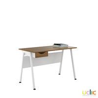 Uclic Aspire Desk with Drawer 1200mm Sylvan Walnut