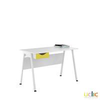 uclic aspire desk with drawer 1200mm kaleidoscope yellow