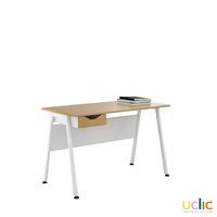 Uclic Aspire Desk with Drawer 1200mm Sylvan Beech