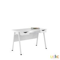 Uclic Aspire Desk with 2 Drawers Kaleidoscope White