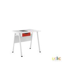 Uclic Aspire Desk with Drawer 800mm Kaleidoscope Red