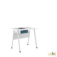 uclic aspire desk with drawer 800mm kaleidoscope blue