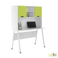 Uclic Aspire Desk with Upper Storage 1200mm Kaleidoscope Green
