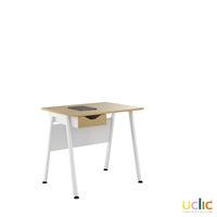 Uclic Aspire Desk with Drawer 800mm Sylvan Oak
