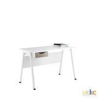 uclic aspire desk with drawer 1200mm reflections stone grey