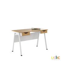 Uclic Aspire Desk with 2 Drawers Sylvan Beech