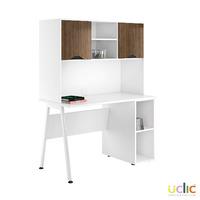 Uclic Aspire Desk with CPU holder and Upper Storage Reflections Dark Olive