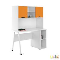 Uclic Aspire Desk with CPU holder and Upper Storage Kaleidoscope Orange