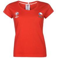 uefa euro 2016 czech republic core t shirt ladies