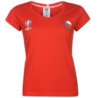 uefa euro 2016 czech republic core t shirt ladies