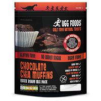 ugg foods chocolate chia muffin mix 455g