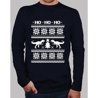 ugly christmas dino tee manga long