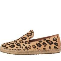 UGG Womens Sandrine Calf Hair Espadrilles Chestnut Leopard