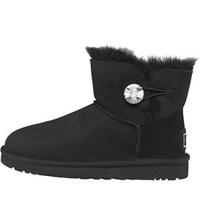 UGG Womens Mini Bailey Button Bling Boots Black