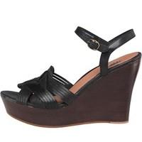 UGG Womens Allvey Wedged Sandals Black