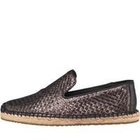 ugg womens sandrinne metallic baskets espadrilles black