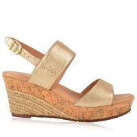 UGG Elena Metallic Wedge Sandals