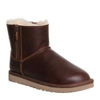 UGG Classic Mini Double Zip CHESTNUT LEATHER