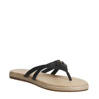 UGG Annice Flip Flops BLACK LEATHER