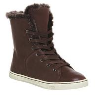 UGG Croft Fur Lined Trainer ESPRESSO LEATHER