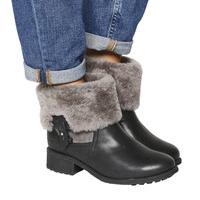 UGG Chyler Fold Down Boot BLACK LEATHER